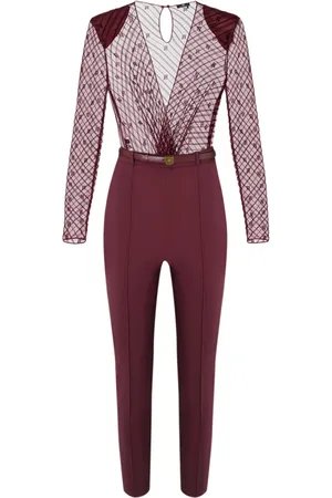 Elisabetta Franchi Jumpsuits & Playsuits, Dames, Rood, S, Polyester, Rouge Jumpsuit