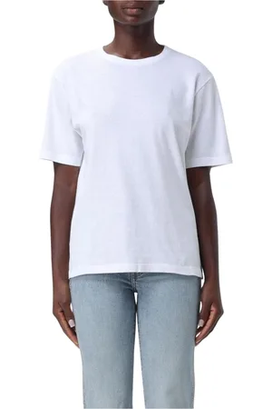 Khaite Tops, Dames, Wit, M, Katoen, Witte Katoenen T-Shirt