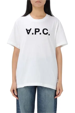 A.P.C. Tops, Dames, Wit, 2Xl, Katoen, Witte Katoenen T-shirt Korte Mouwen