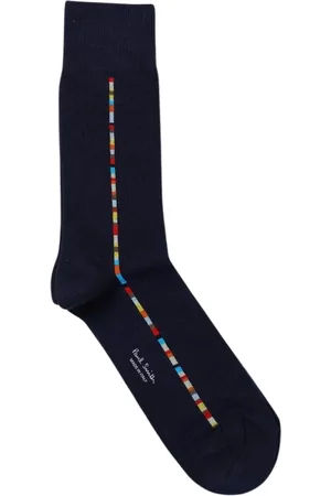Paul Smith Ondergoed, Heren, Blauw, ONE Size, Katoen, Gestreepte Crew Sokken