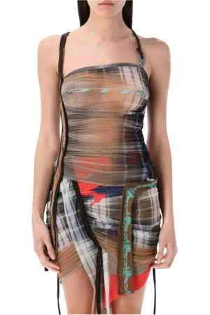 OTTOLINGER Kleedjes, Dames, Veelkleurig, M, Polyester, Blauwe Asymmetrische Zoom Mini Jurk