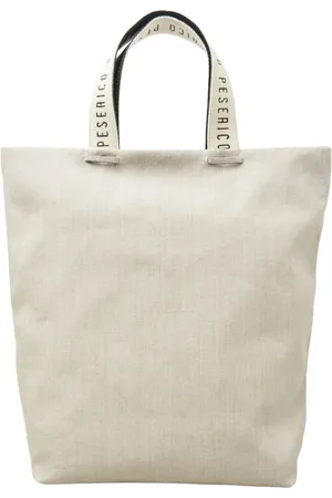 PESERICO SIGN Tassen, Dames, , ONE Size, Leer, Shopper in linnen en leer