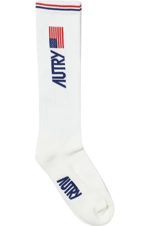 Autry Ondergoed, Heren, Wit, L, Katoen, Amerikaanse Vlag Grafische Sokken