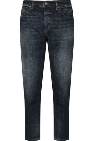 Dondup Jeans, Heren, Blauw, W31, Donkerblauwe Jeans met Lage Taille