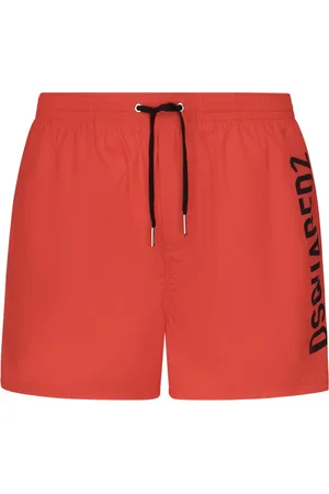 Dsquared2 Badkleding, Heren, Rood, XL, Rood Zee Kleding Boxer Midi