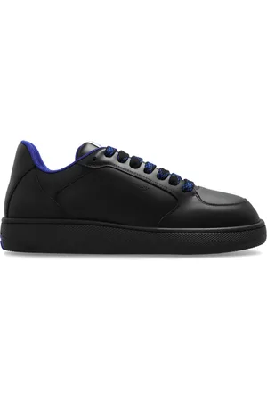 Burberry Schoenen, Heren, Zwart, 43 1/2 EU, Leer, Leren Sneakers