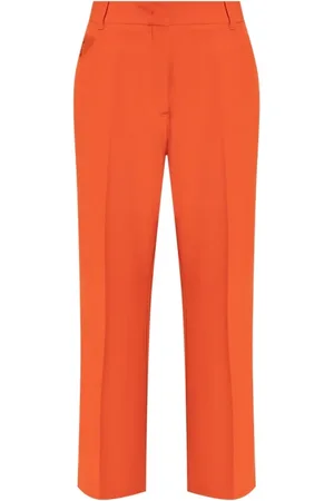 Stella McCartney Broeken, Dames, Oranje, 2Xs, Wol, Uitlopende wollenmix broek