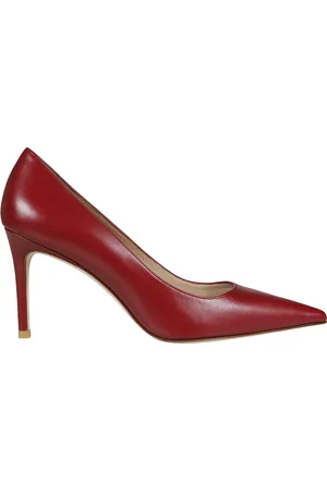 Stuart Weitzman Schoenen, Dames, Rood, 36 EU, Leer, Elegante Pumps