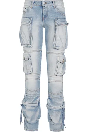 The Attico Jeans, Dames, Blauw, W25, Denim, Blauwe Denim Lange Broek