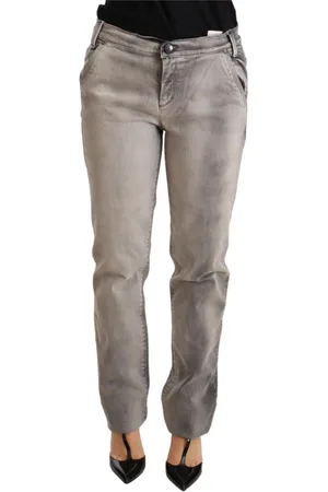 ERMANNO SCERVINO Jeans, Dames, Grijs, W31, Katoen, Skinny Jeans met ritssluiting