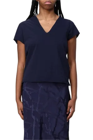 Zadig & Voltaire Tops, Dames, Blauw, M, Stijlvol Blauw Grafisch Print T-Shirt