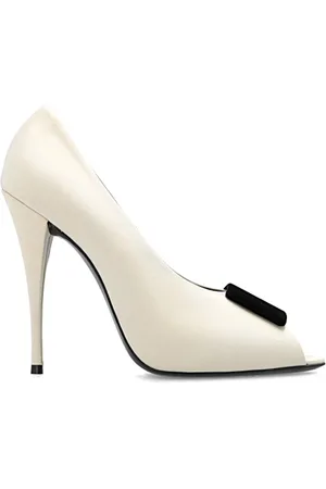 Saint Laurent Schoenen, Dames, Wit, 40 EU, Leer, Stijlvolle Pumps