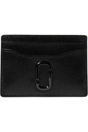 Marc Jacobs Accessoires, Dames, Zwart, ONE Size, Leer, Zwarte Leren Kaarthouder