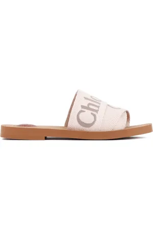 Chloé Schoenen, Dames, , 37 EU, Linnen, Woody Flat Muiltjes