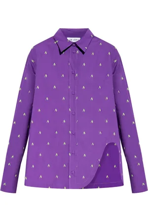 The Attico Blouses & Shirts, Dames, Paars, XS, Katoen, Diana Oversize Shirt