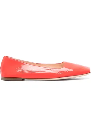 AGL ATTILIO GIUSTI LEOMBRUNI Schoenen, Dames, Oranje, 38 1/2 EU, Leer, Lakleren Ballerina Schoenen