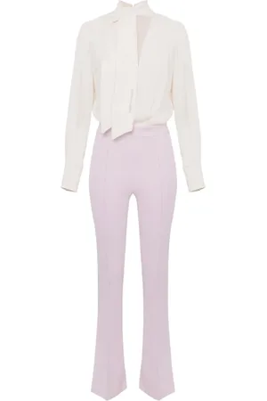 Elisabetta Franchi Jumpsuits & Playsuits, Dames, Veelkleurig, L, Viscose Jumpsuit met Georgette Blouse