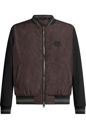Etro Jassen, Heren, Bruin, XL, Stijlvolle Bomberjack