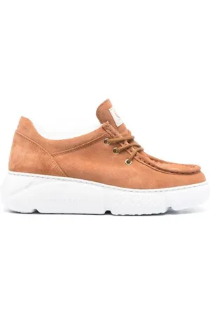 Casadei Schoenen, Dames, Bruin, 39 1/2 EU, Leer, Bruine Leren Stijlvolle Sneakers