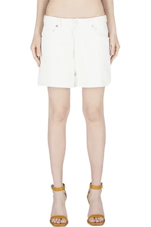 Dsquared2 Korte broeken, Dames, Wit, S, Denim, Witte Denim Shorts