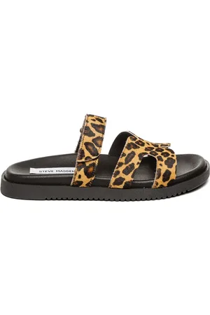 Steve Madden Schoenen, Dames, Bruin, 39 EU, Luipaard Sandaal voor Zomerse Look