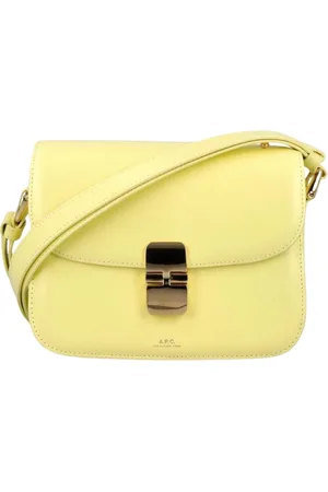 A.P.C. Tassen, Dames, Geel, ONE Size, Leer, Gele Crossbody Tas Stijlvol en veelzijdig