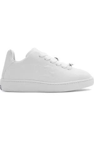 Burberry Schoenen, Dames, Wit, 36 EU, Leer, Witte leren sneakers