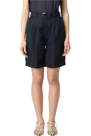 Woolrich Korte broeken, Dames, Blauw, W29, Beige Riem Shorts