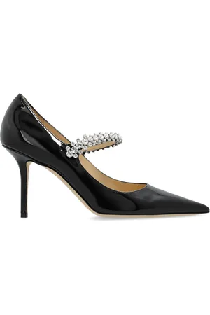 Jimmy Choo Schoenen, Dames, Zwart, 38 1/2 EU, Leer, Hoge hakken 