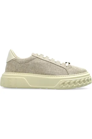 Casadei Schoenen, Dames, , 36 EU, Leer, Sneakers met Lurex Draad