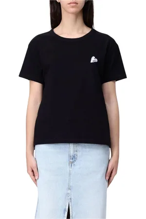 Zadig & Voltaire Tops, Dames, Zwart, M, Hart Geborduurd T-shirt
