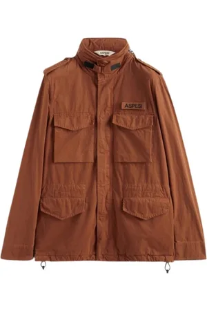 Aspesi Jassen, Heren, Bruin, XL, Field Sobrecamisa Jas