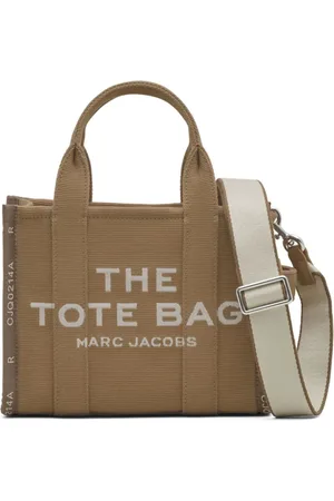 Marc Jacobs Tassen, Dames, Bruin, ONE Size, Jacquard Kleine Tote Tas