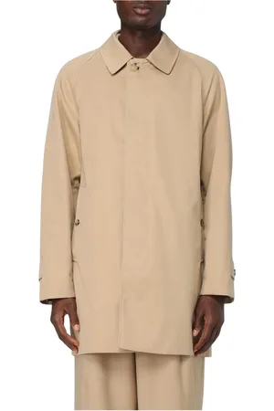 Burberry Mantels, Heren, , M, Katoen, Klassieke Trenchcoat Stijl