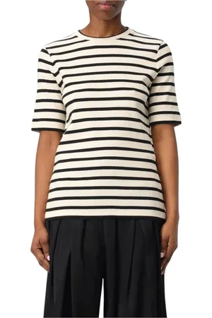 Jil Sander Tops, Dames, , XS, Katoen, Gestreepte katoenen top