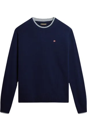 Napapijri Truien, Heren, Blauw, XL, Stijlvolle Crewneck Sweater voor Mannen