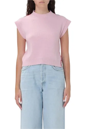 Marni Truien, Dames, Roze, XS, Kasjmier, Roze Cashmere Crew Neck Pullover