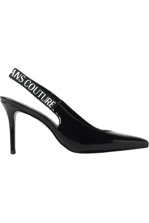 VERSACE Schoenen, Dames, Zwart, 40 EU, Zwarte puntige stiletto