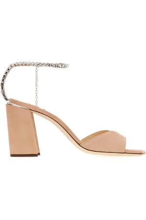 Jimmy Choo Schoenen, Dames, Roze, 37 EU, Leer, Sandalen met hoge hak
