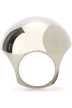 VERSACE Accessoires, Dames, Grijs, 50 MM, Stijlvolle Ring voor Moderne Vrouwen
