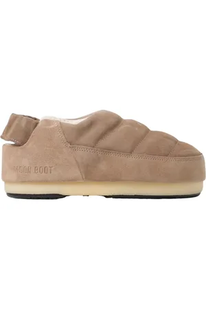 Moon Boot Schoenen, Dames, Bruin, 39 EU, Nylon, Bruine Instap Platte Schoenen