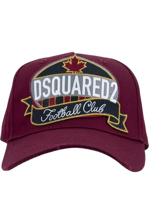 Dsquared2 Accessoires, unisex, Rood, ONE Size, Katoen, Baseballpet met gespsluiting