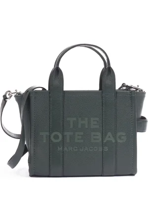 Marc Jacobs Tassen, Dames, Groen, ONE Size, Leer, Iconische Kleine Leren Tote Tas in Donkergroen