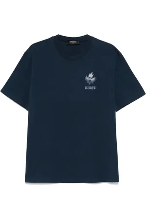 Dsquared2 Tops, Heren, Blauw, M, Blauwe Casual Overhemden