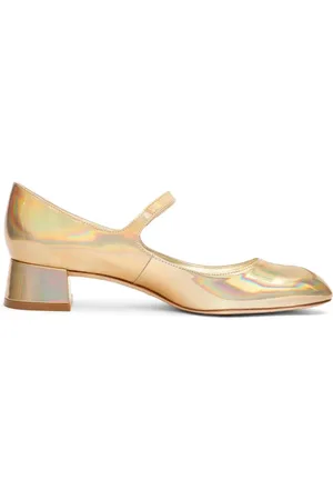Stuart Weitzman Schoenen, Dames, Geel, 36 EU, Vivienne Mary Jane Pumps 35mm