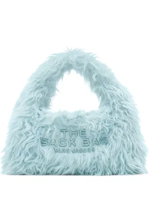 Marc Jacobs Tassen, Dames, Blauw, ONE Size, Faux Fur Mini Sack Tas