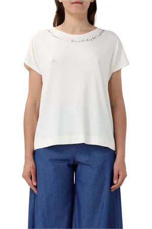 Liu Jo Tops, Dames, Wit, L, Witte Crew Neck T-Shirt