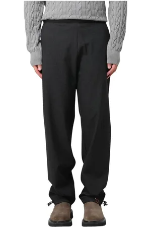 Aspesi Broeken, Heren, Grijs, L, Stijlvolle Grijze Trekkoordzoom Broek