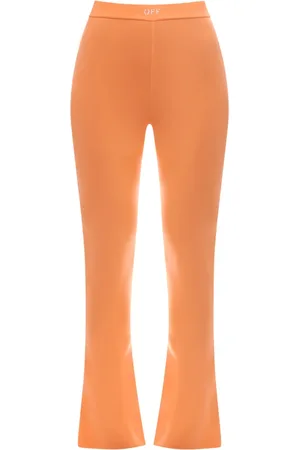 OFF-WHITE Broeken, Dames, Oranje, 2Xs, Nylon, Stijlvolle oranje stretch leggings