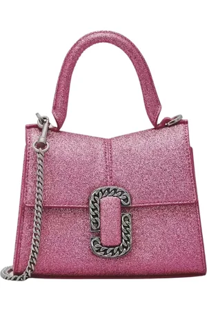 Marc Jacobs Tassen, Dames, Roze, ONE Size, Leer, Roze Mini Top Handle Tas
